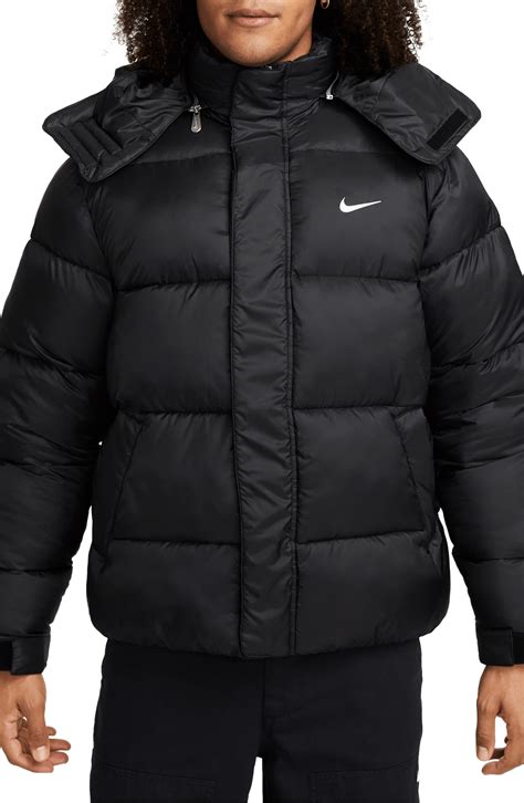 nike schlupfjacke schwarz|Black Puffer Jackets .